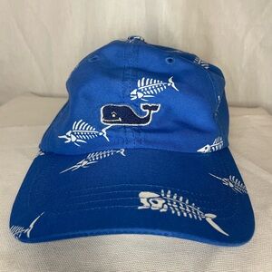Vineyard Vines Blue Adjustable Hat - Slightly Worn Recently Washed